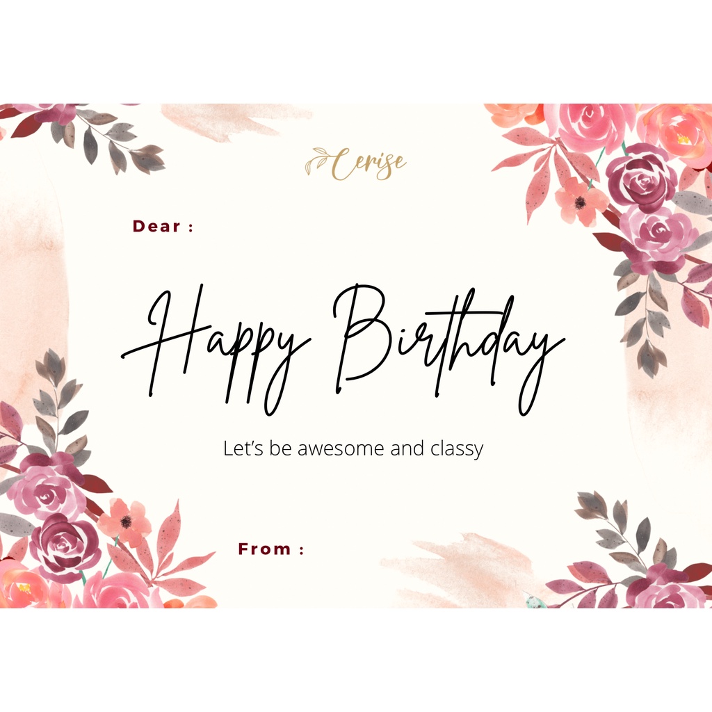 Birthday card | Tambahan kartu ucapan happy birthday selamat ulang