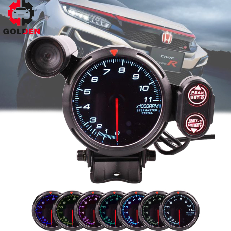 3.15 Inci 7 Warna Mobil Tachometer HUD Speedometer Mobil HD OBD2