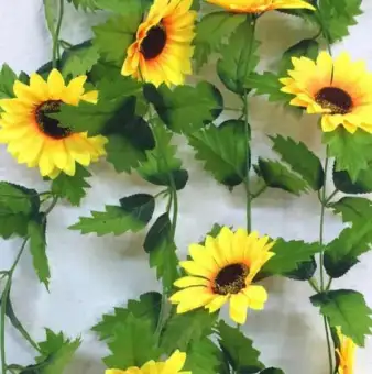 Bunga Rambat Plastik Bunga Matahari Hiasan Dinding Panjang Satu Meter Per Sulurnya Lazada Indonesia