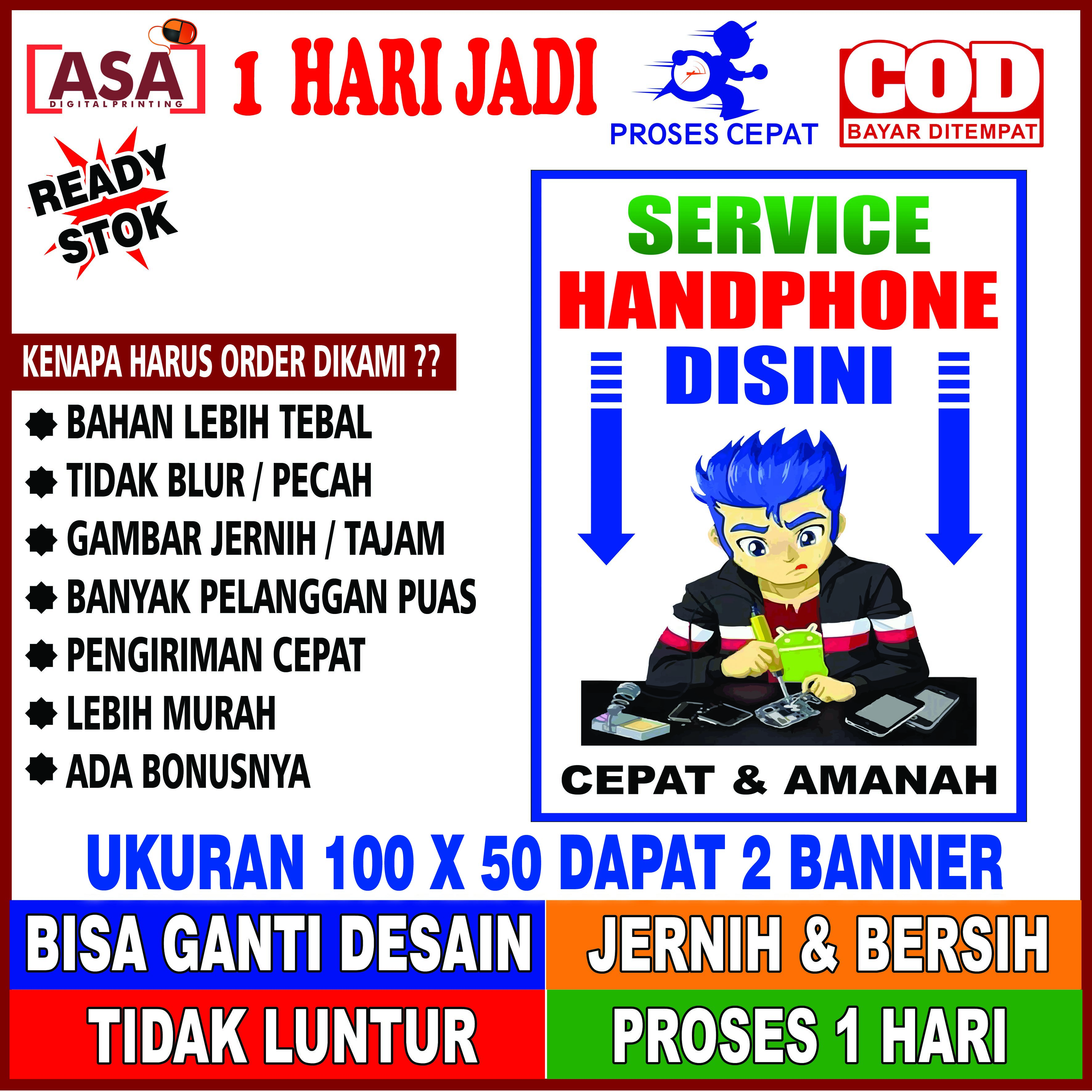 Spanduk Service Hp Banner Service Hp Baliho Servis Hp Ukuran X Lazada Indonesia