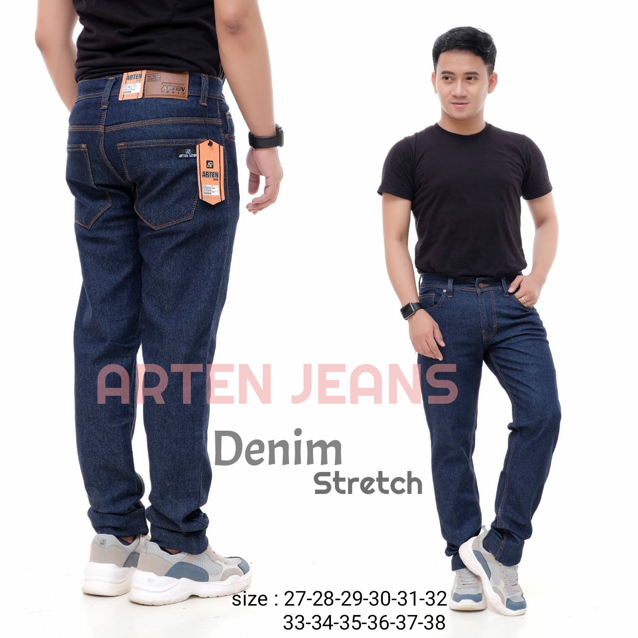 Celana jeans skinny fit pria 