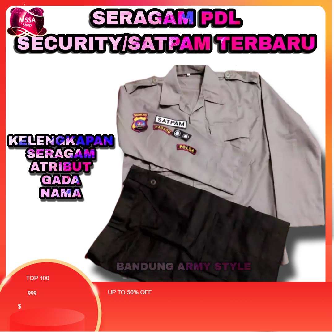 Seragam Satpam Terbaru / Seragam Satpam Coklat / Seragam security