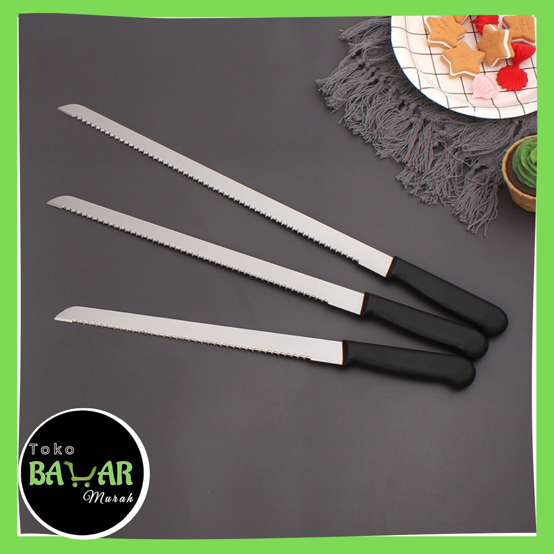 Pisau Roti Stainless Steel / Pisau Roti Bergerigi / Bread Cake Knife ...