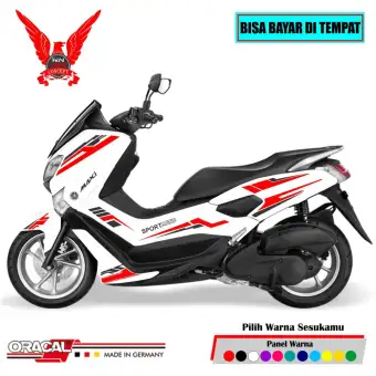 Fenstore Cutting Sticker Aksesoris Motor Stiker Yamaha Nmax Abu