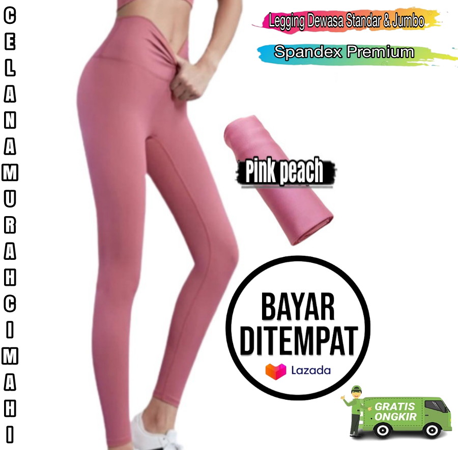 Jual celana legging wanita - Dusty Pink, Bigsize - Kab. Bogor - Celanaid