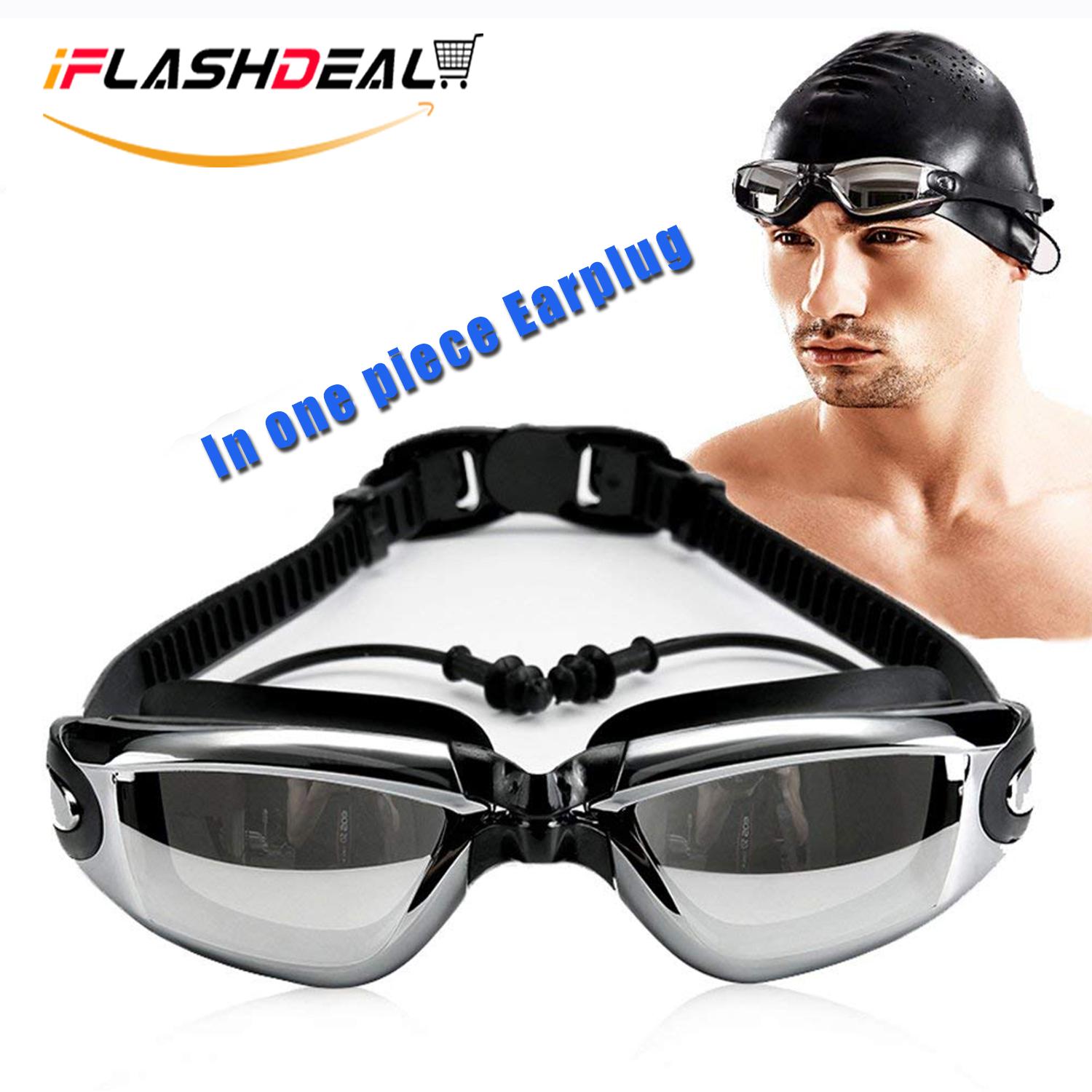 iFlashDeal Kacamata Renang Dewasa Bebas-fogging Anti Sinar UV Berenang Lensa Kacamata Renang Olahraga Air Outdoor Swimming Goggle