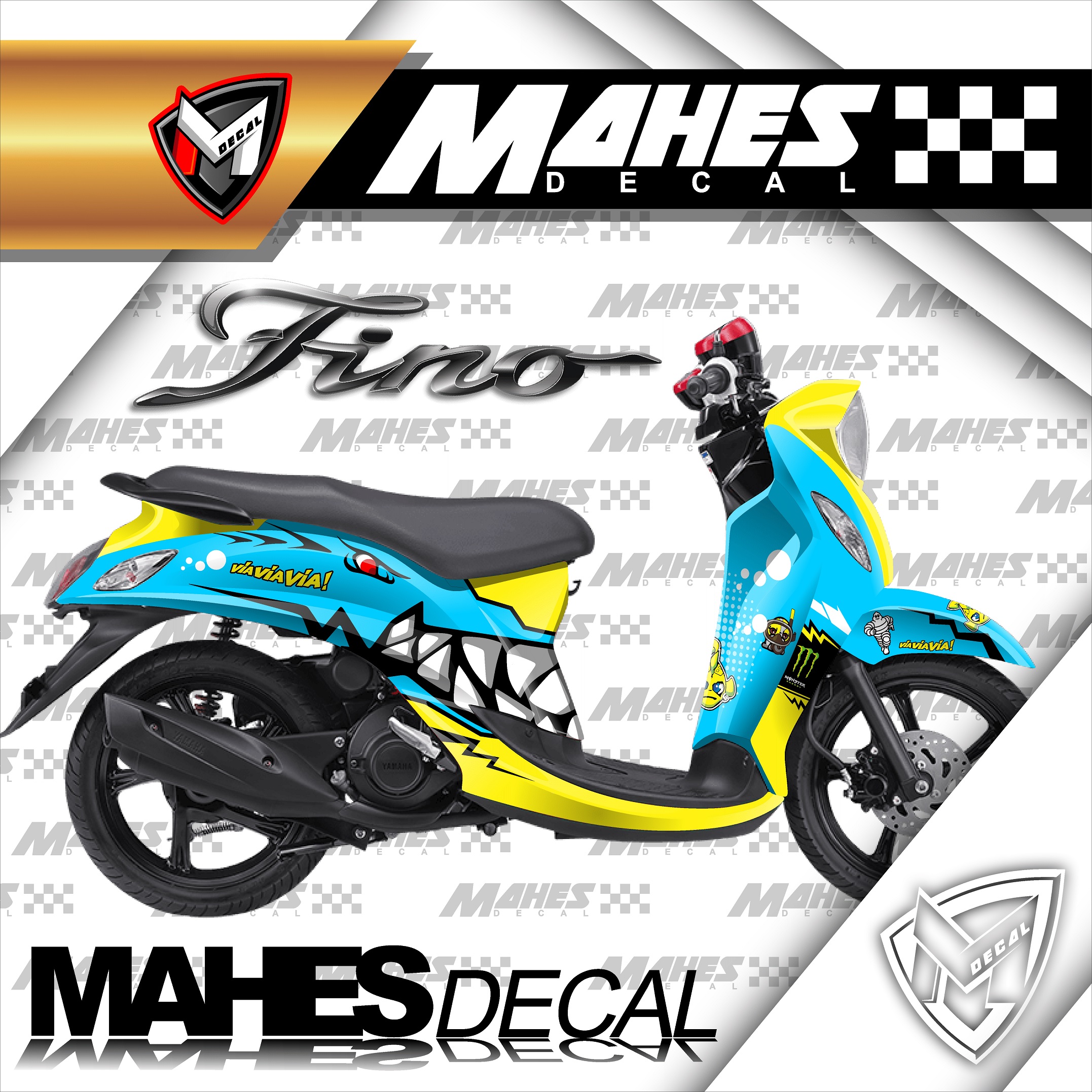 Jual Decal Yamaha Fino 125 Terlengkap Lazada