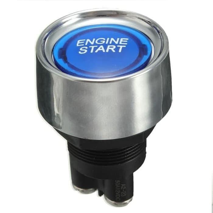 Switch Starter Mobil Universal dengan Lampu LED Warna Biru_eb