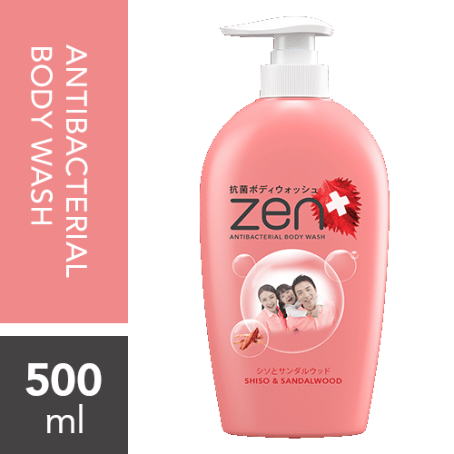 Zen Antibacterial Body Wash Shiso & Sandalwood Pump 500 mL Lazada Indonesia