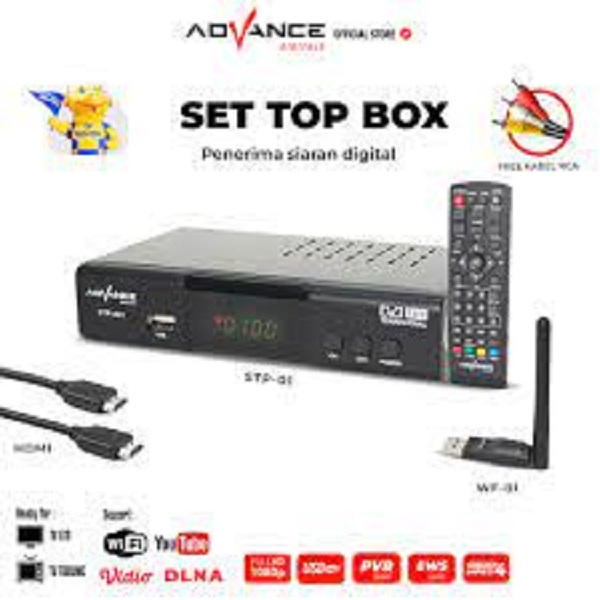 Receiver TV Digital Set Top Box STB Advance STP A01 DVBT2 DVBT2 AO1
