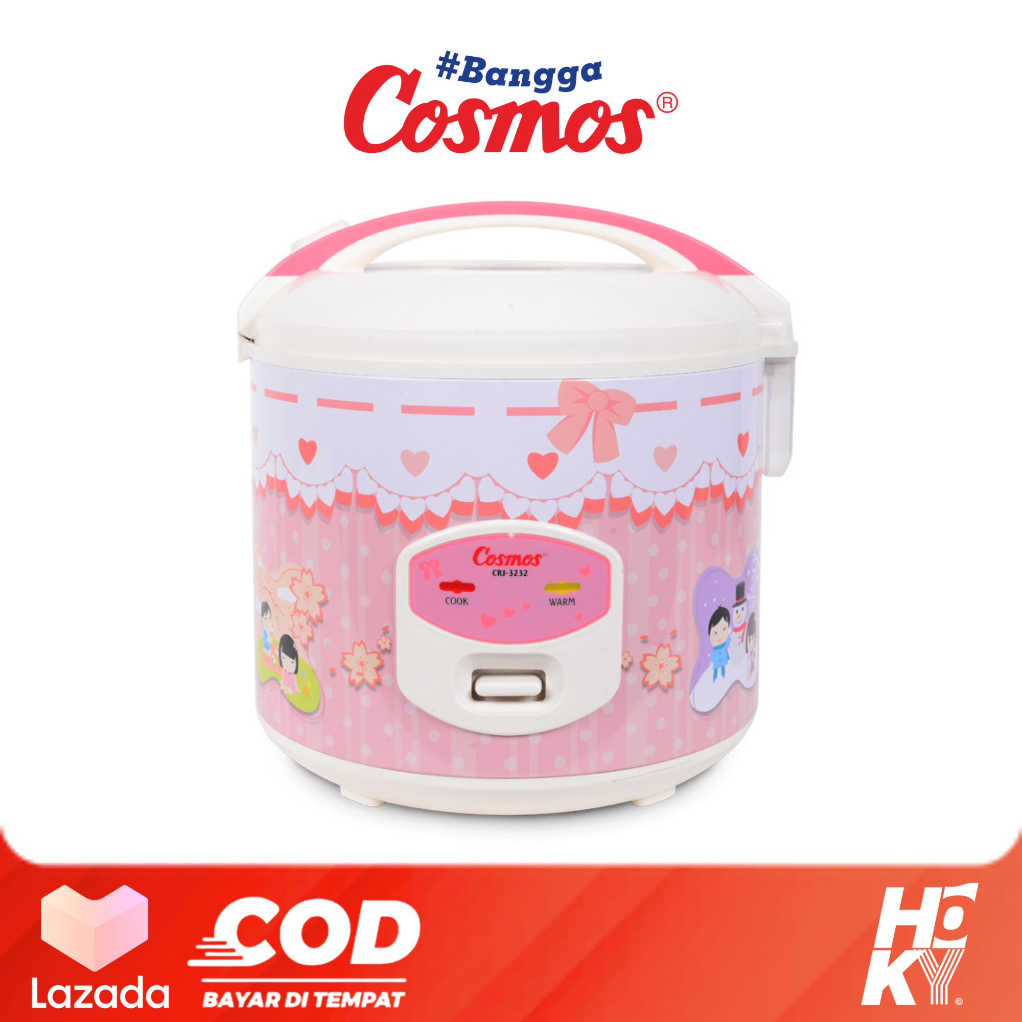Mejikom 1 Liter Kecil Cosmos CRJ1803 Rice Cooker Magic Com 1.2 L 300