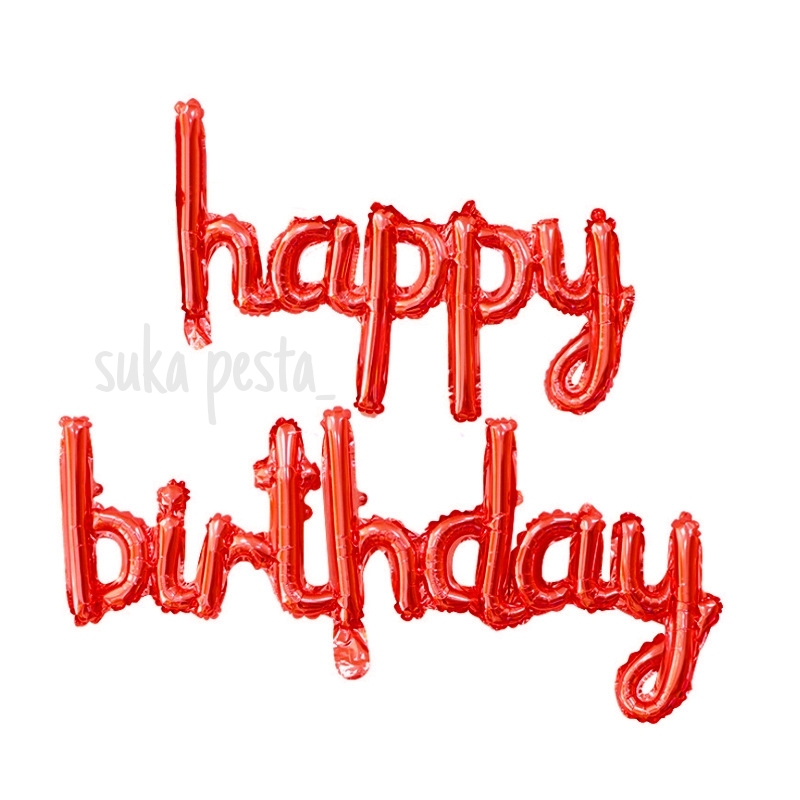 BALON FOIL HURUF HAPPY BIRTHDAY LATIN / BALON HAPPY BIRTHDAY SET LATIN ...