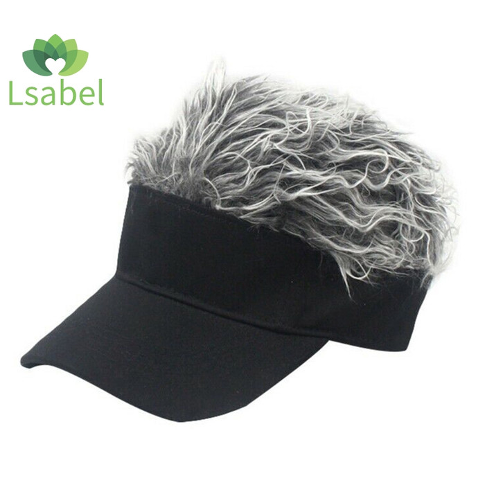 Siap Kirim Men Unisex Fake Hair Visor 