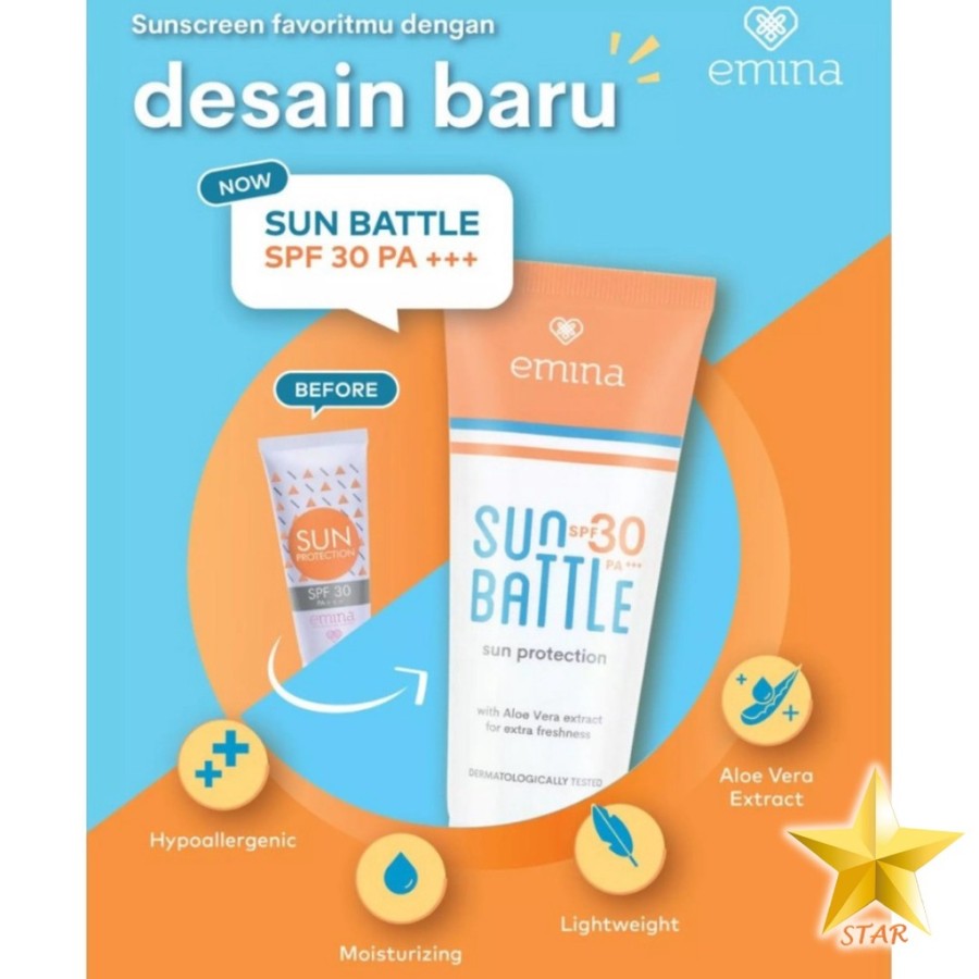 Emina Sun Battle SPF 30 PA+++ 60 ml / Emina Sun Protection / Sunscreen