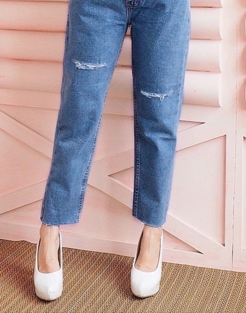 BISA COD]celana jeans boyfriend rawis 