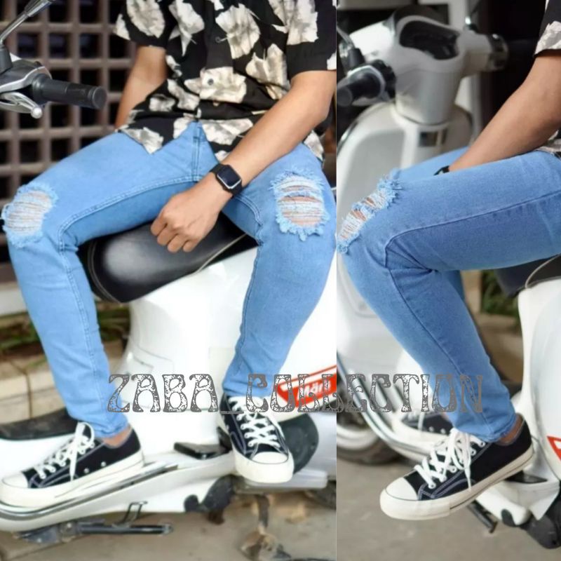 Jual Mens Ripped Skinny Jeans Terbaru 