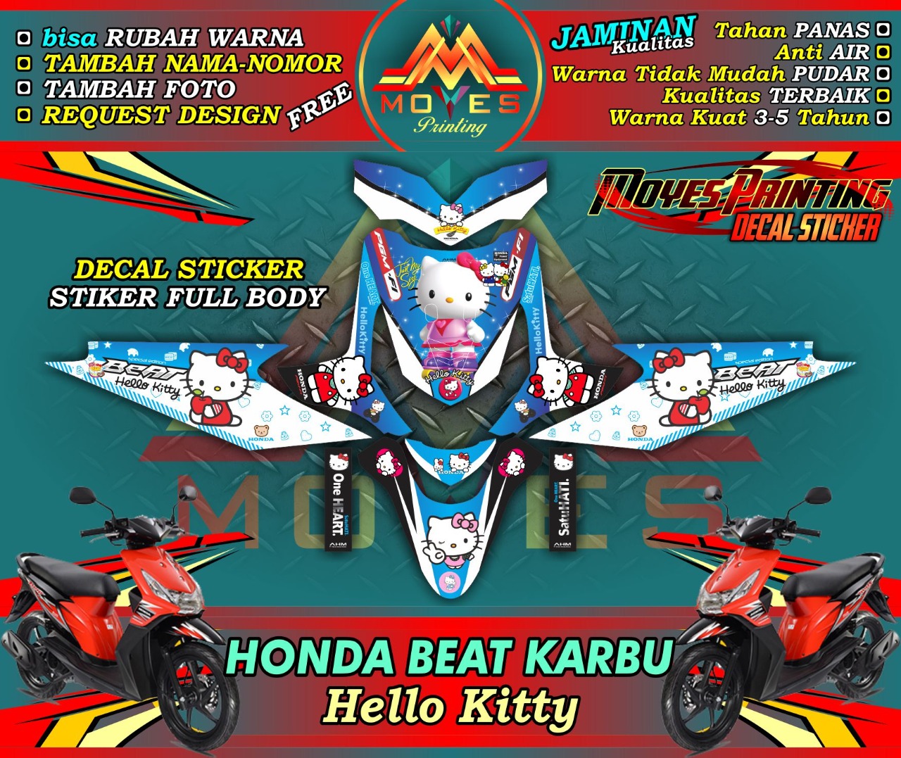 Decal beat karbu decal stiker motor beat karbu decal motor beat karbu ...