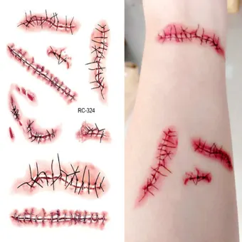 Hewlet 5pcs Temporary Tattoo Stickers - Body Makeup For Scars Waterproof Hewlet 5pcs Temporary Tattoo Stickers - Body Makeup For Scars Waterproof