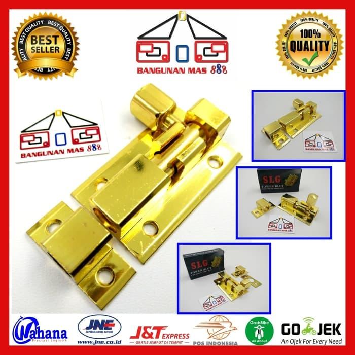 GRENDEL SLG 1006 - 4 in 10 cm WARNA KUNING - SELOT SOLIGEN- SELOT JENDELA TEBAL - SELOT PINTU BAGUS - GRENDEL JENDELA - GRENDEL PINTU