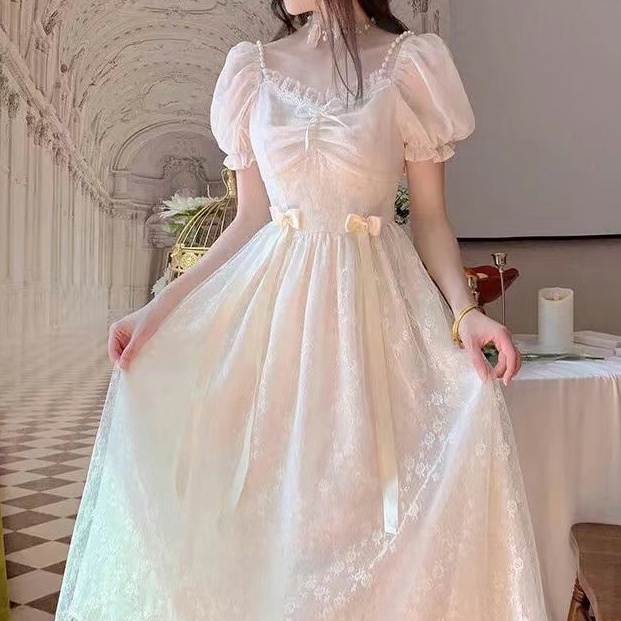 2022 Baru Gaun Korea Lengan Puff/ dress korean Lazada Indonesia