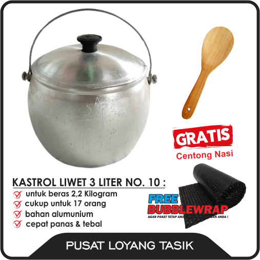 Alat Memasak Alat Dapur Castrol Nasi Liwet 3 Liter Panci Nasi