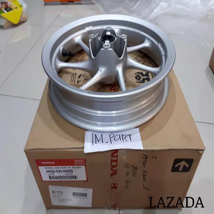 44650-K93-N00ZB Velg Racing Depan New SCOOPY FI ESP 2017 Silver Tubles -