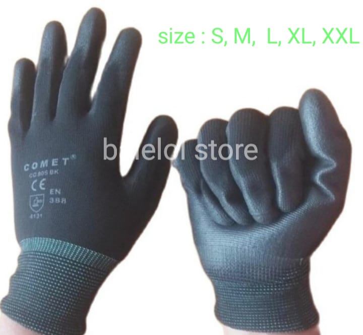 Sarung Tangan Palmfit Safety Hitam Comet Cg805bk Lazada Indonesia