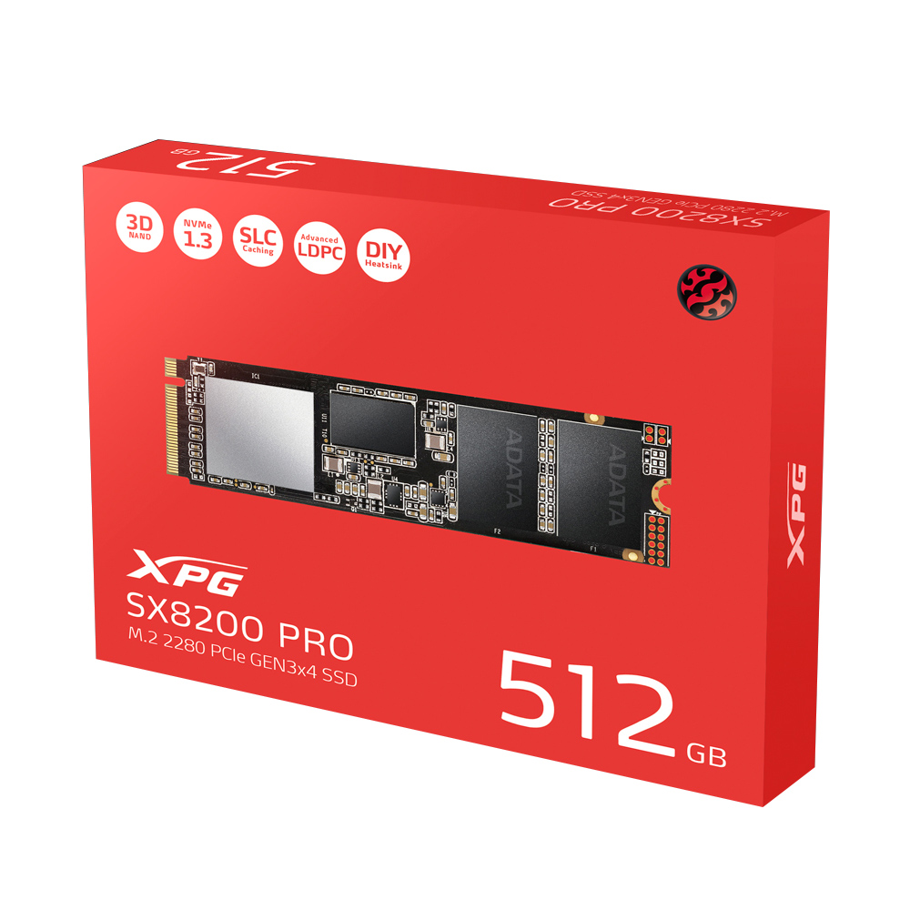 ADATA XPG SX8200 PRO PCIe Gen3x4 M.2 2280 SSD Internal 512GB Solid ...
