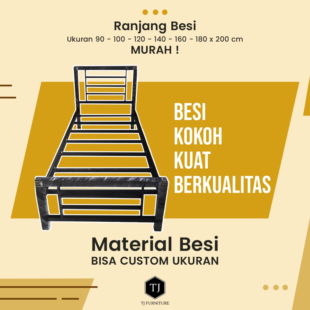 Ranjang Besi / Tempat Tidur Besi / Divan Besi / Single Bed Minimalis