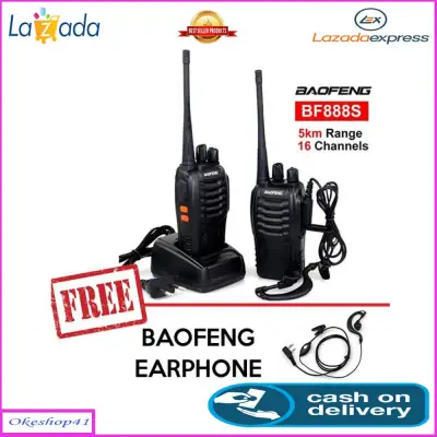 Promo Paket 2 Unit Baofeng Radio HT Handy Talky / Walkie talkie Baofeng BF 888s + Headset