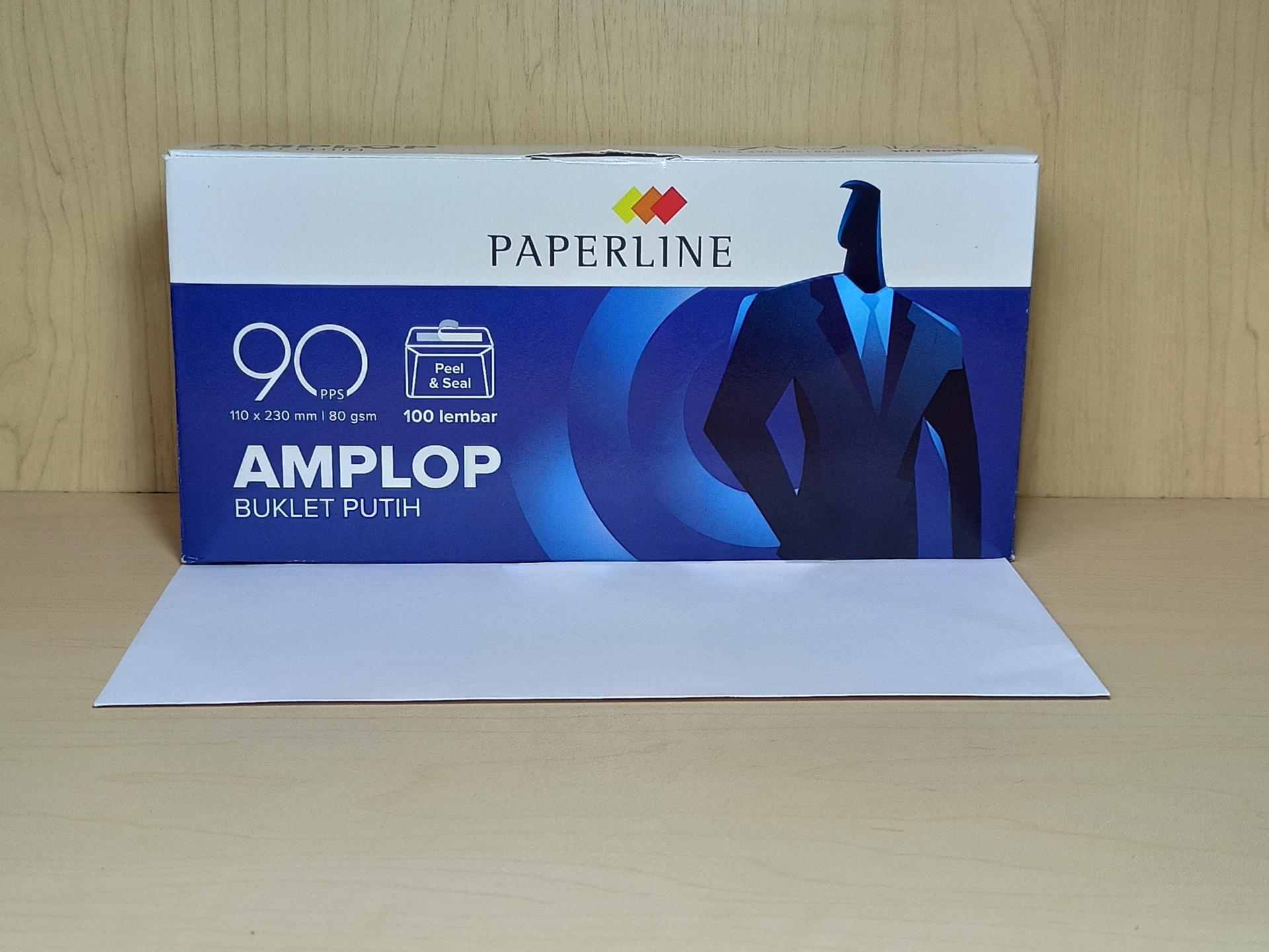 Paperline Amplop Putih Ukuran Besar 90 PPS Dengan Seal Pengaman