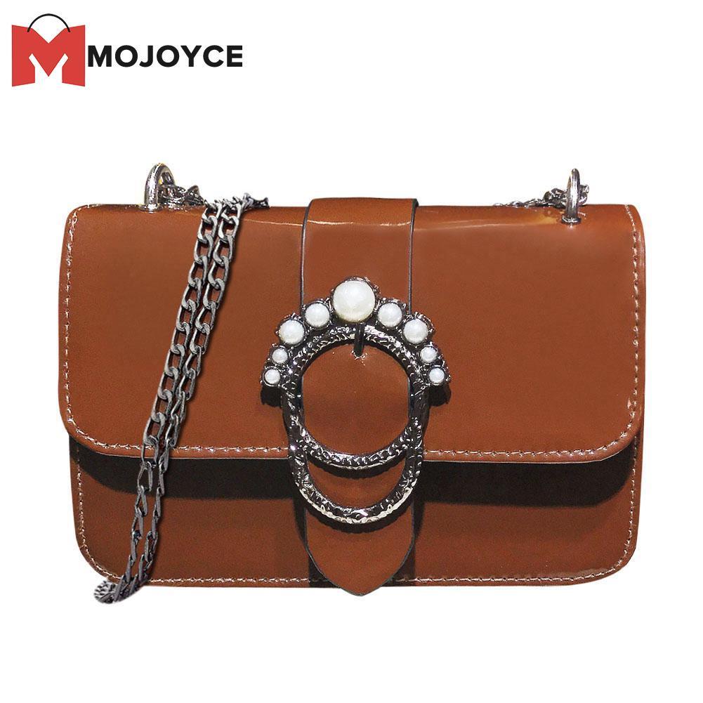 Mojoyce Retro Kulit PU Wanita Tas Tangan Cangklong Rantai Messenger Tas Selempang Mojoyce Retro Kulit PU Wanita Tas Tangan Cangklong Rantai Messenger Tas Selempang