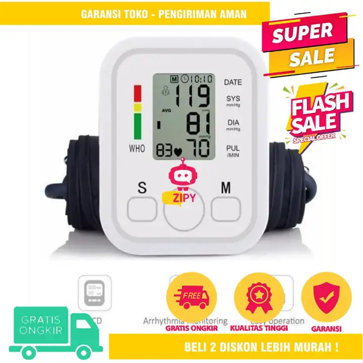 Cod Tensimeter Digital Alat Pengukur Tensi Tekanan Darah Ukur Lengan Atas Blood Pressure Kesehatan Jantung Elektrik