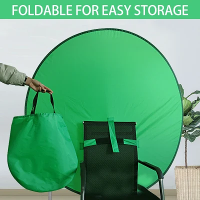 Studio Portable 142cm 56inch Round Collapsible Chromakey Green Screen Photography Background Backdrops Background Panel