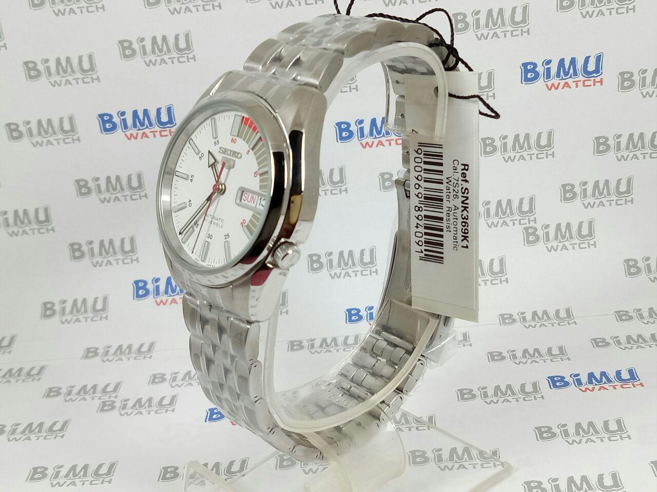 Seiko Automatic SNK369k1 White Dial Jam Tangan Pria SNK369