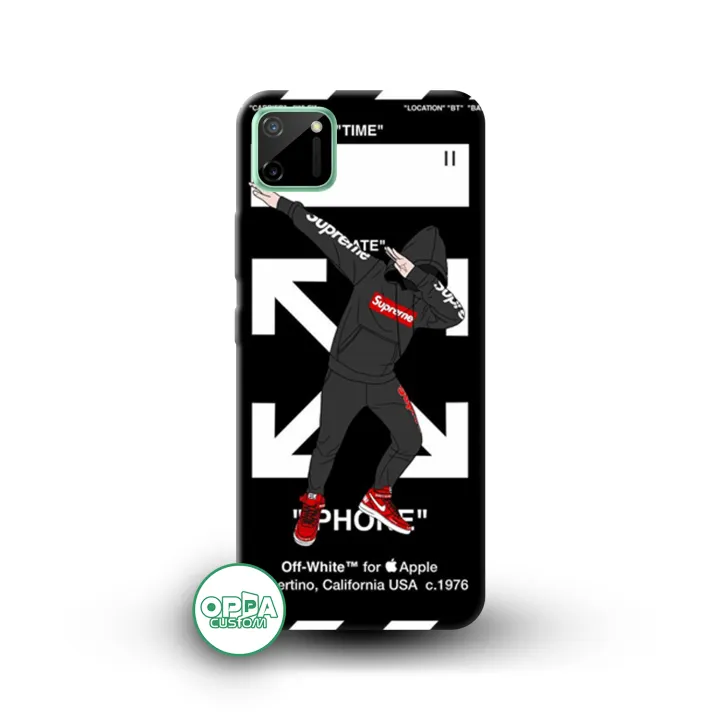 Case Realme C11 Branded Hitam Putih Cassing Handphone Untuk Pria Wanita Dewasa Anak Anak Kondom Hp