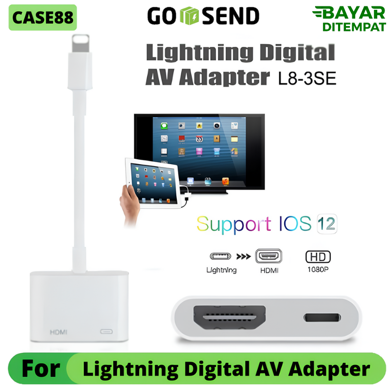 Kabel Lightning Digital AV to Adapter HDMI L83SE Lightning to HDMI