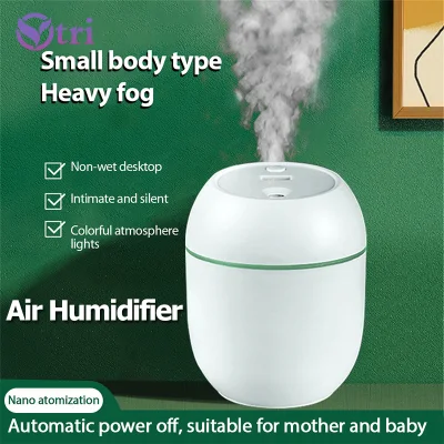 Ytri Air Purifier 250ml USB Portable Air Humidifier Diffuser Home Bedroom Humidifier with colorful LED light Large Capacity Small Portable Humidifier For Office
