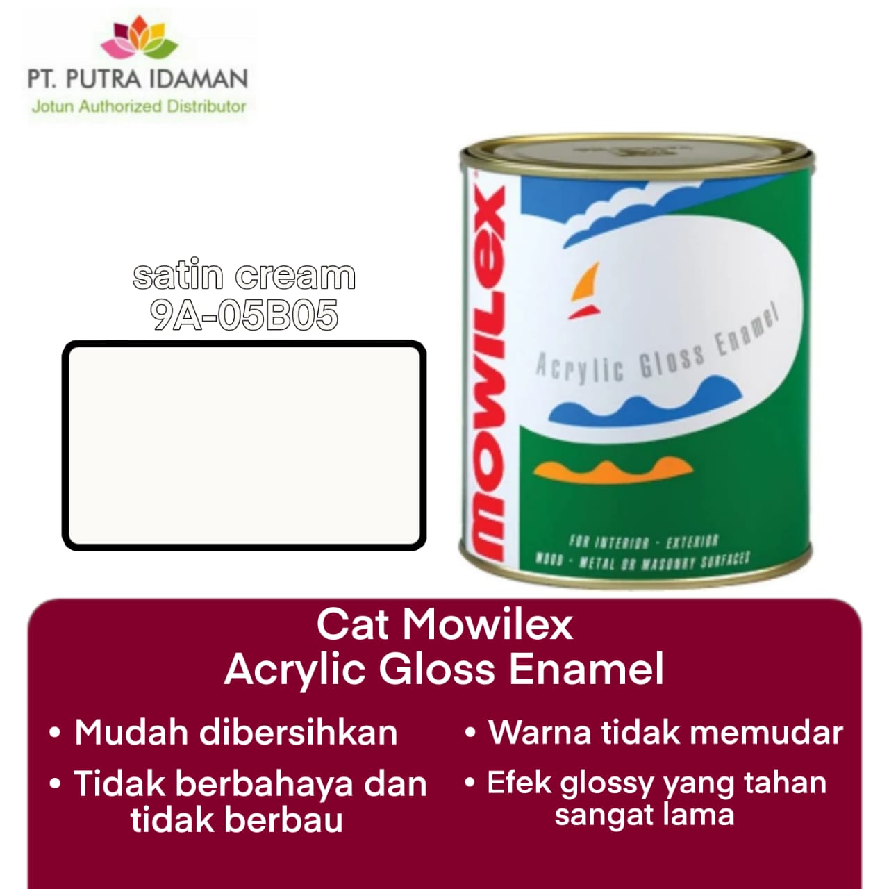 CAT KAYU BESI MOWILEX AGE 9A05B05 Satin Cream Tinting Lazada Indonesia