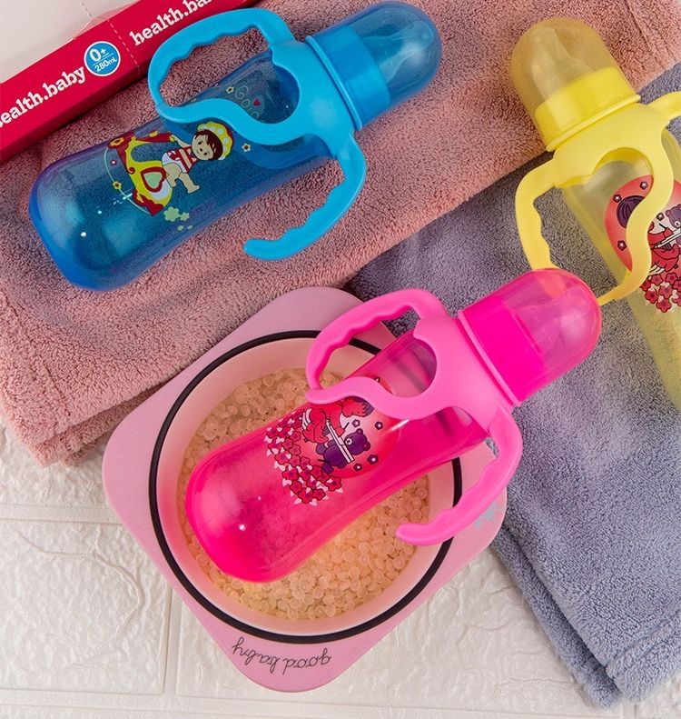 Botol Susu Dengan Pegangan Reliable dot bulat Botol SUSU 250ML Warna