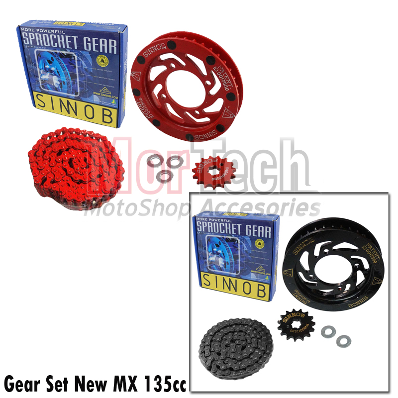 Gear Gir set Rantai Rante motor Chain Kit Sinnob Colour Chain NEW MX 135 cc Lazada Indonesia