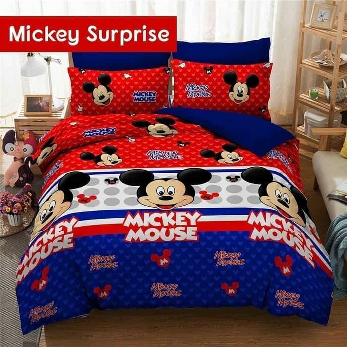 BARU!!! Bedcover Set Motif Mickey Mouse, 180x200, Bed Cover Set Sprei Grow Sedia Juga Bed cover california, Bed cover kintakun, Bed cover single, Bed cover bayi, selimut Bed cover