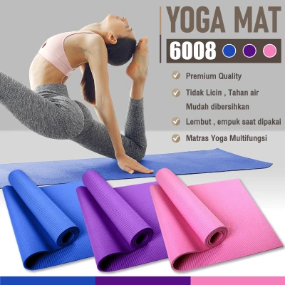 Matras Yoga / Mat Yoga Anti Slip / Senam Yogamat / Yoga Gym Matrass Fitness / Karpet Matras