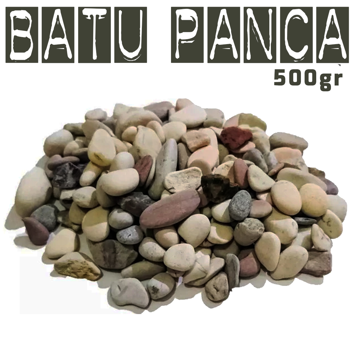 BATU HIJAU KORAL KERIKIL ALAS SUBSTRAT KANDANG REPTILE BATU HIAS WARNA