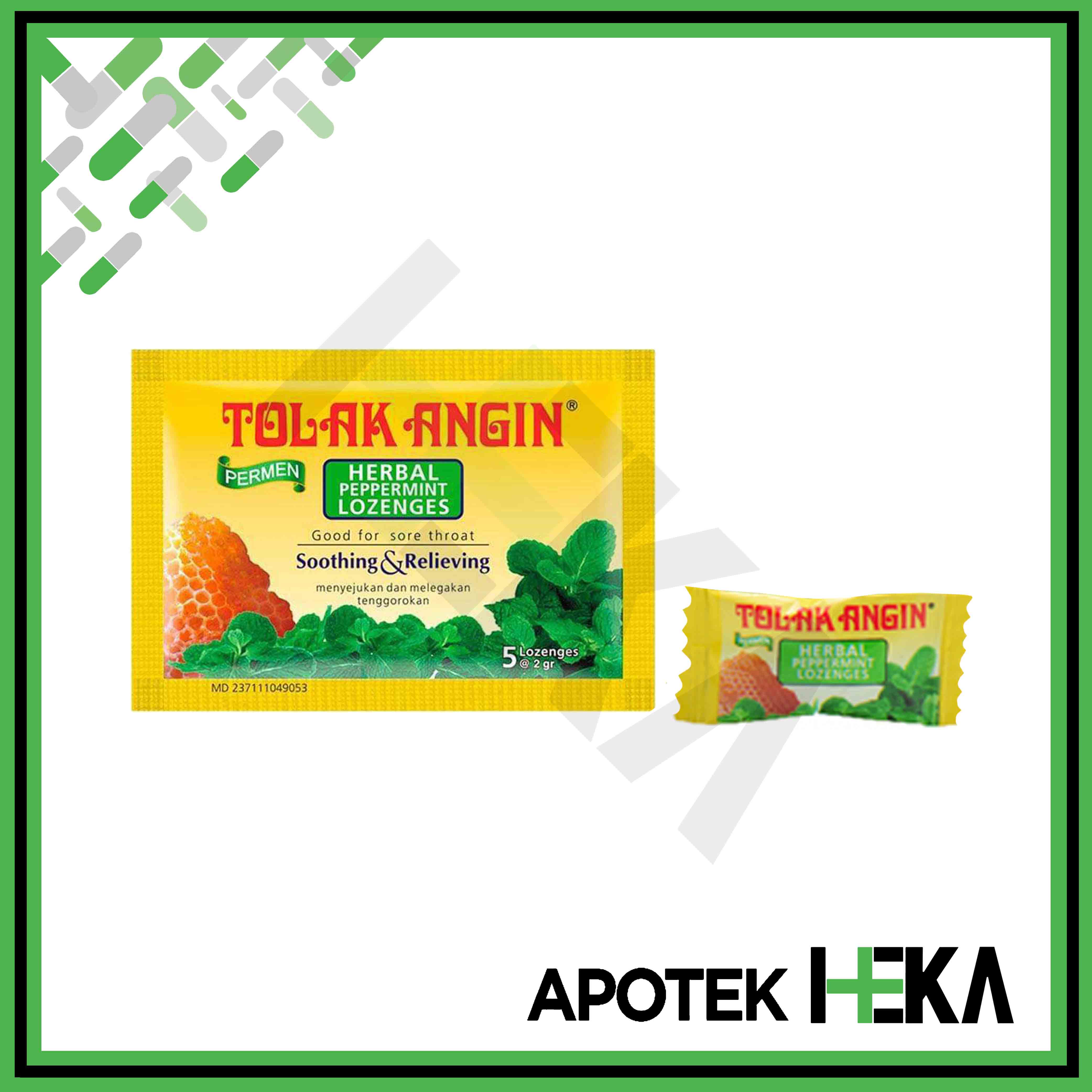 Permen Tolak Angin Herbal Peppermint Lozenges Sachet Isi Lazada