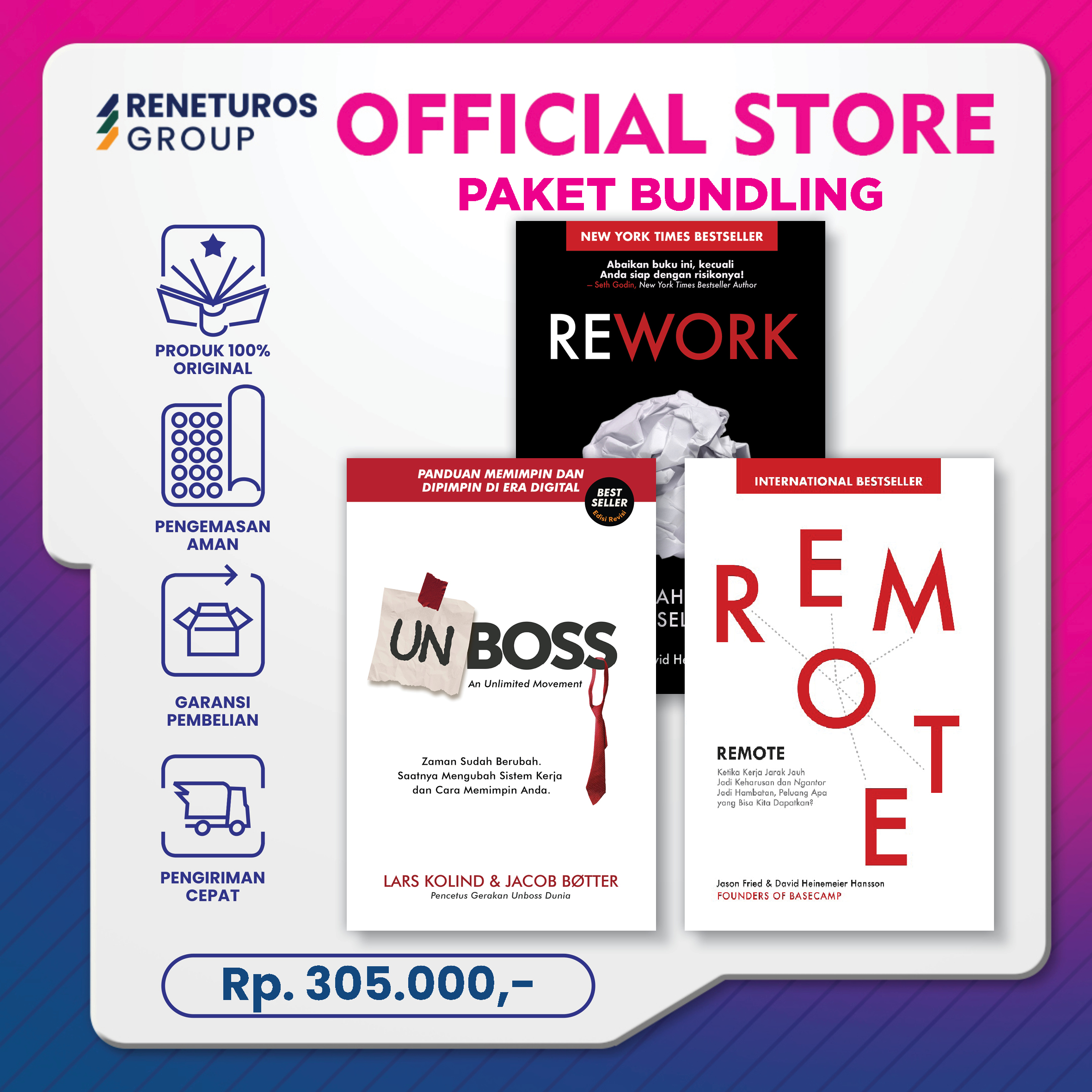 BUNDLING BUKU Unboss New 2021 & rework & remote BD-114 | Lazada Indonesia