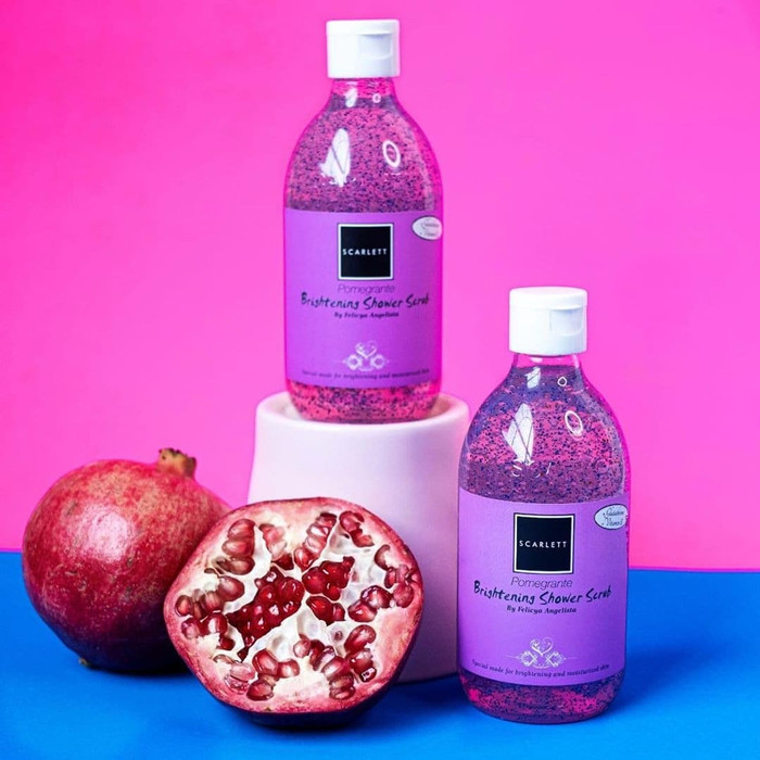 shower scrub pomegranate
