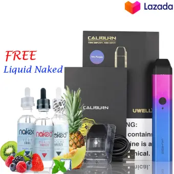 Paket Ngebul Uwell Caliburn Pod Starter Kit Free Liquid Naked