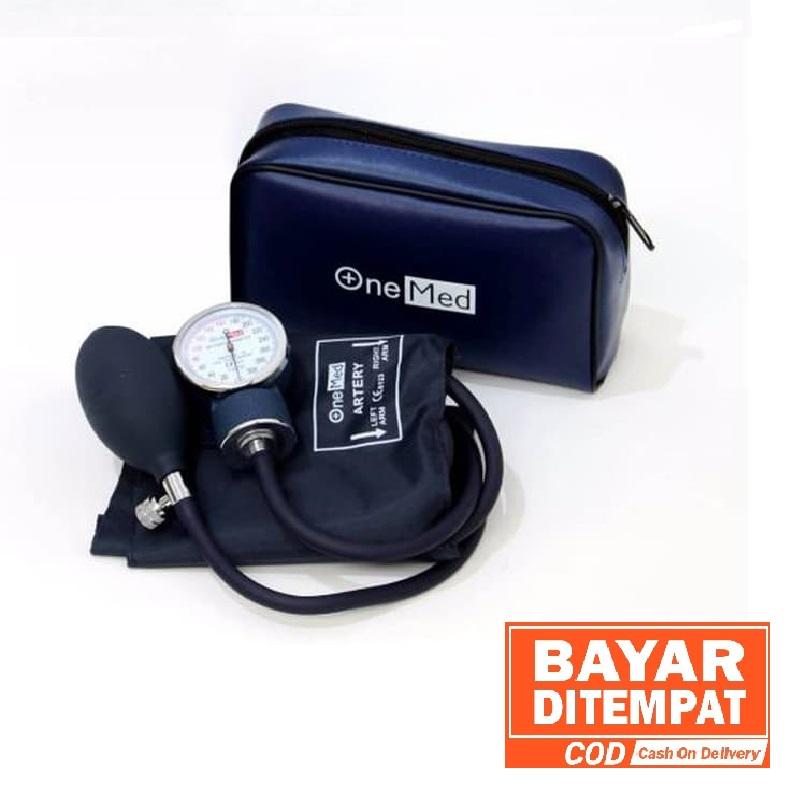 OneMed Tensimeter Aneroid Transparan - Biru Tua / Tensi 200 / Alat Tensi Darah / Alat Pengukur Tekanan Darah / Tensimeter Manual - Biru Tua
