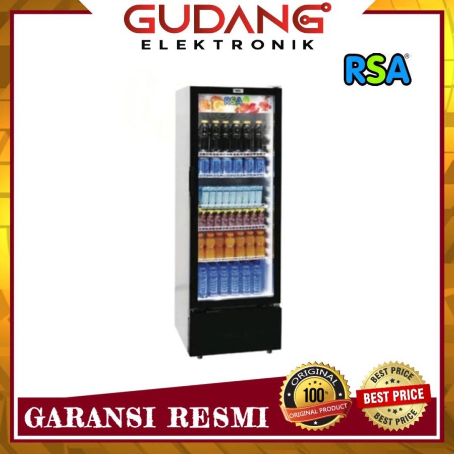 LEMARI ES KACA RSA AGATE 300 SHOWCASE RSA AGATE300 -282 LITER | Lazada ...